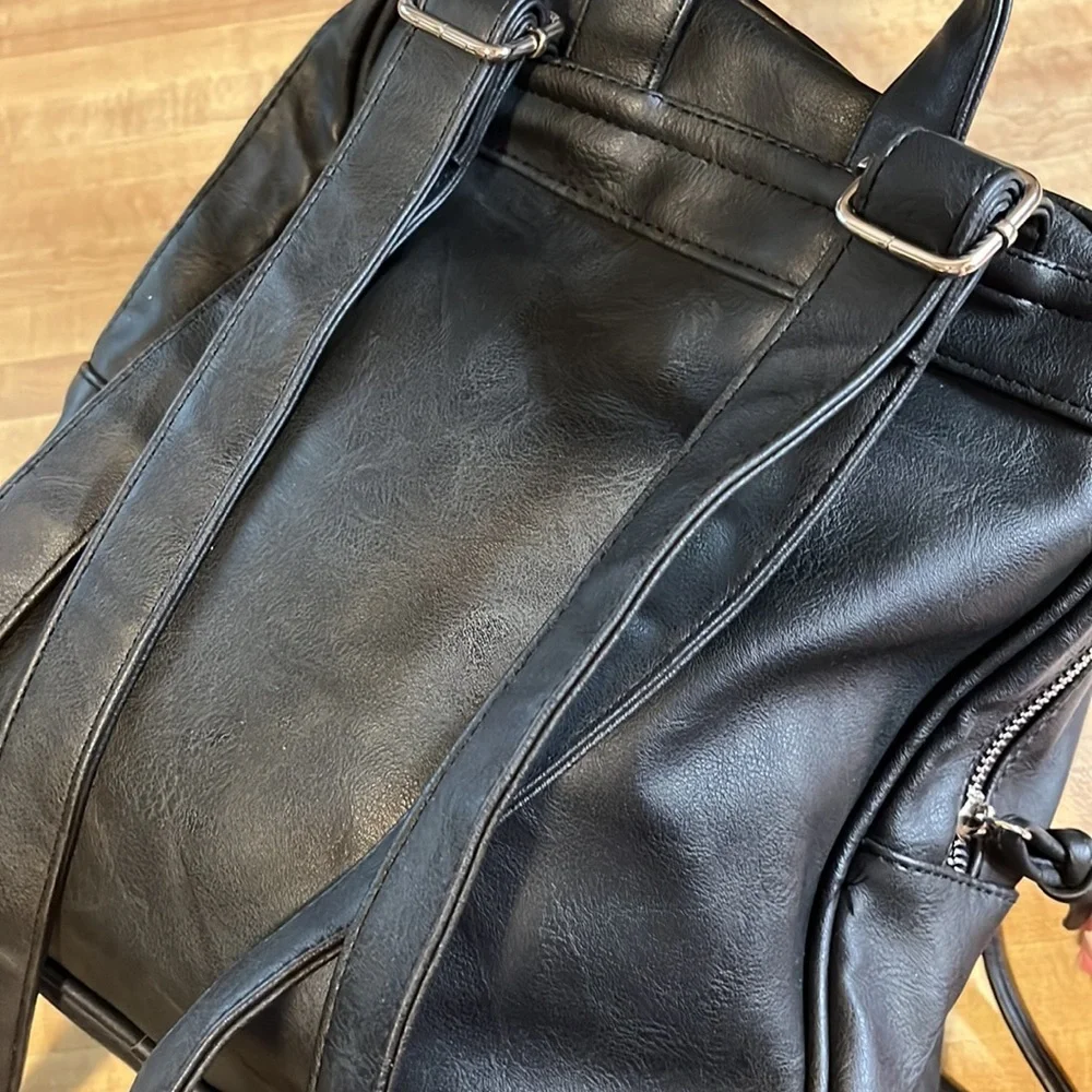 Faux Leather Backpack